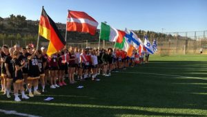 Opening ceremonies of the European Lacrosse Federation (ELF) Women’s European Lacrosse Championship in Jerusalem, July 15, 2019. Photo by Josh Hasten.