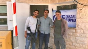 Marc Provisor (right), director of security projects for the One Israel Fund. Source: Facebook. 