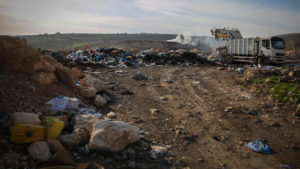 This isn't the first time that garbage has been an issue. Here, dumping outside the Palestinian village of Rammun, Dec. 8, 2014. Photo by Hadas Parush/Flash90.