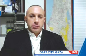  The writer is interviewed on Newsmax about the situation in Judea and Samaria. (photo credit: SCREENSHOT/JOSH HASTEN)